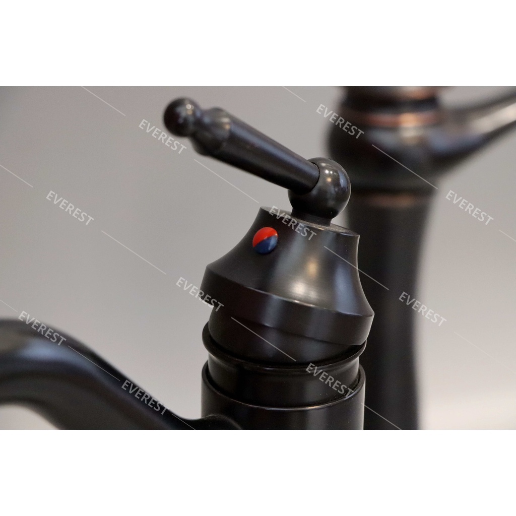 Vòi lavabo đồng đen EV-VĐ30