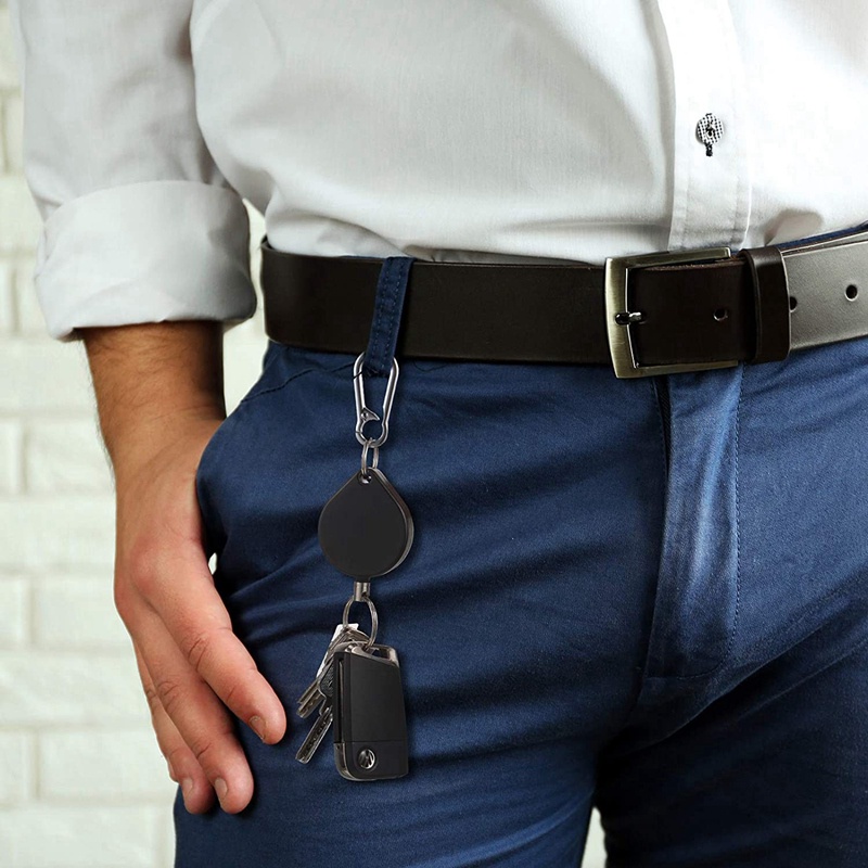 Móc Treo Chìa Khóa/ Thẻ ID Cỡ Nhỏ Chịu Tải Nặng Có Thể Thu Gọn Tiện Dụng