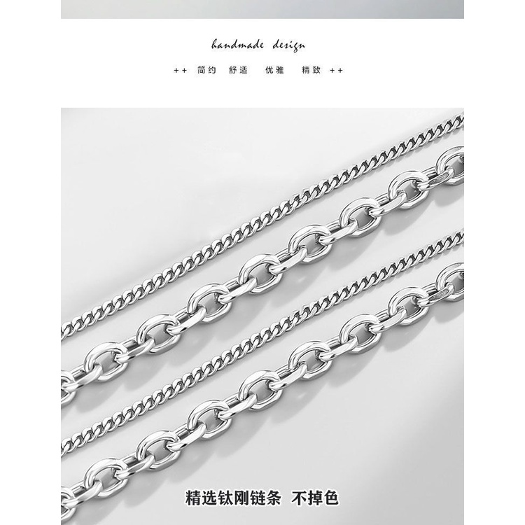 Niche Dây Chuyền Hai Lớp Hình Thẻ Bài Hát Lạnh Phong Cách Hip Hop Cho Nam Và Nữ