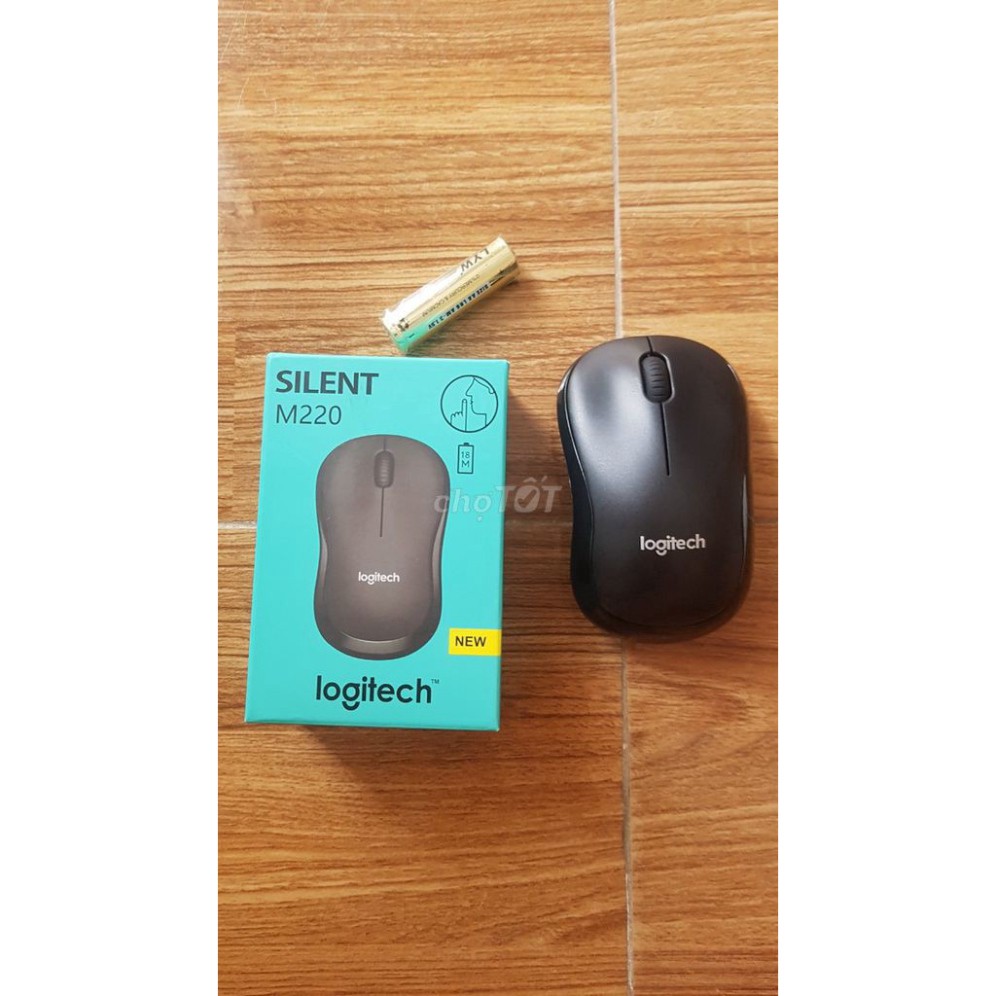 Chuột không dây Logitech Silent M220 màu Đen