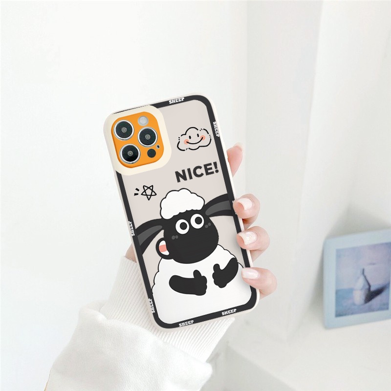Ốp lưng iphone Cừu Shaun cạnh vuông 6/6plus/6s/6splus/7/7plus/8/8plus/x/xr/xs/11/12/13/pro/max/plus/promax