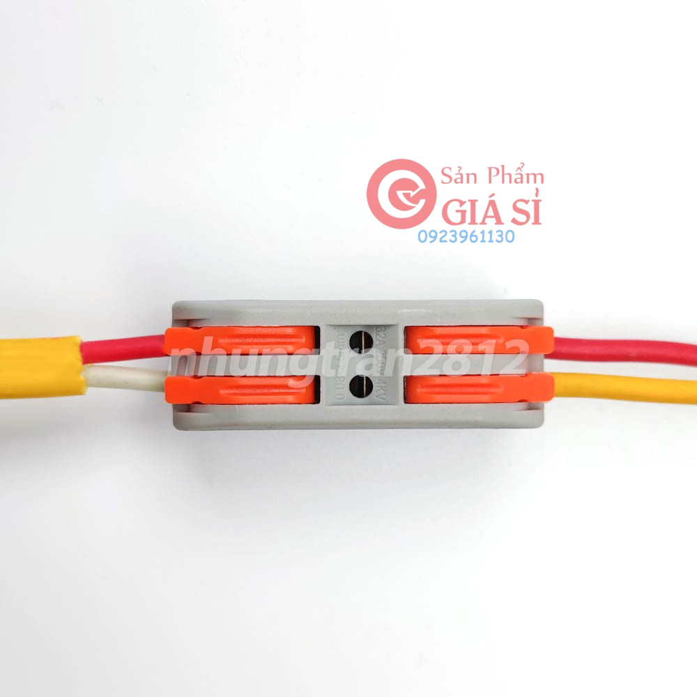 Cút nối dây điện nhanh PCT-222 2 cổng vào 2 ra - chịu tải 32A - dây tối đa 2,5mm ❤️freeship❤️