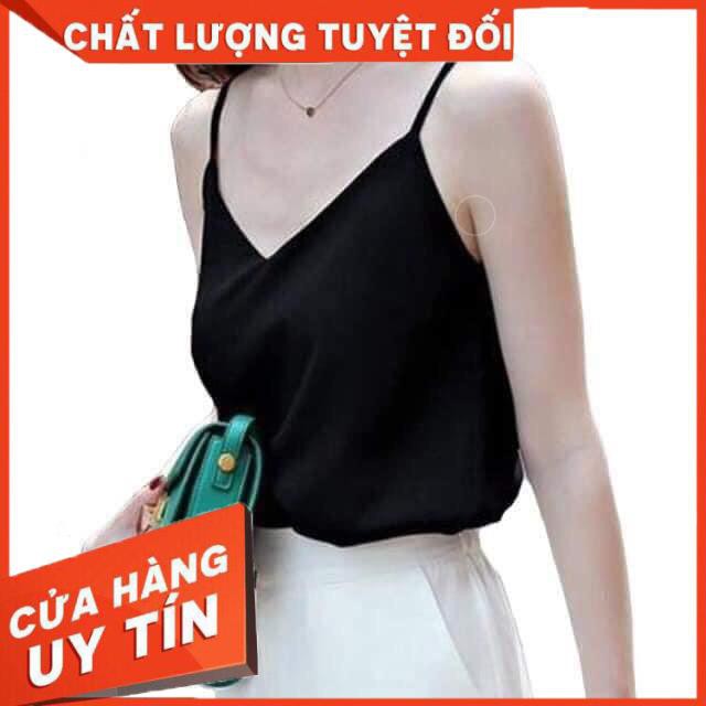 Áo 2 dâyfreeshipáo hai dây nữ cổ tim - áo lụa satin siêu đẹp