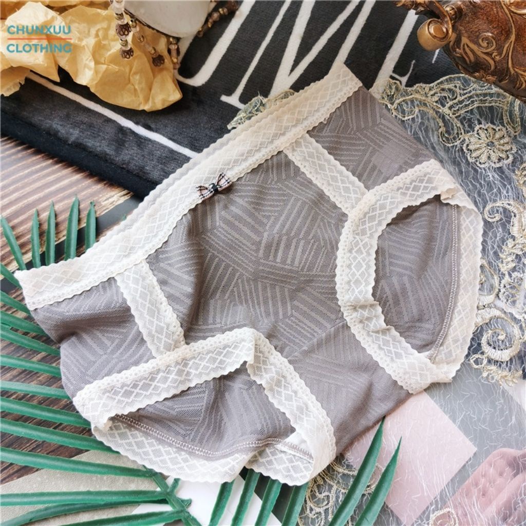 Quần lót nữ phối ren Chunxuu, chất liệu ren gấm cao cấp mềm mát thoáng khí - QC69