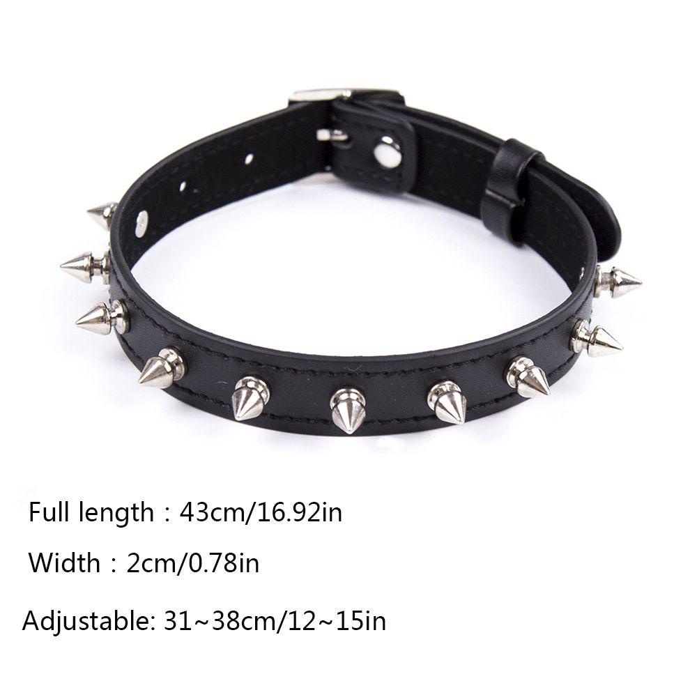 Vòng Cổ Choker Da Đính Chuông Phong Cách Rock