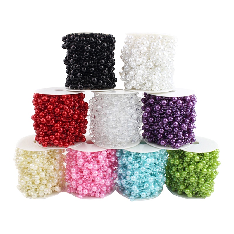 Cuộn 30M Dây Hạt Ngọc Trai Giả Trang Trí Đa Năng