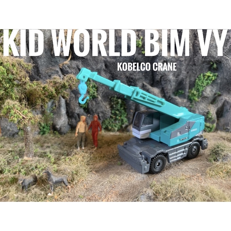 Xe mô hình Tomica Tải cần cẩu Kobelco Crane. MS: 125. Tỷ lệ 1:116.