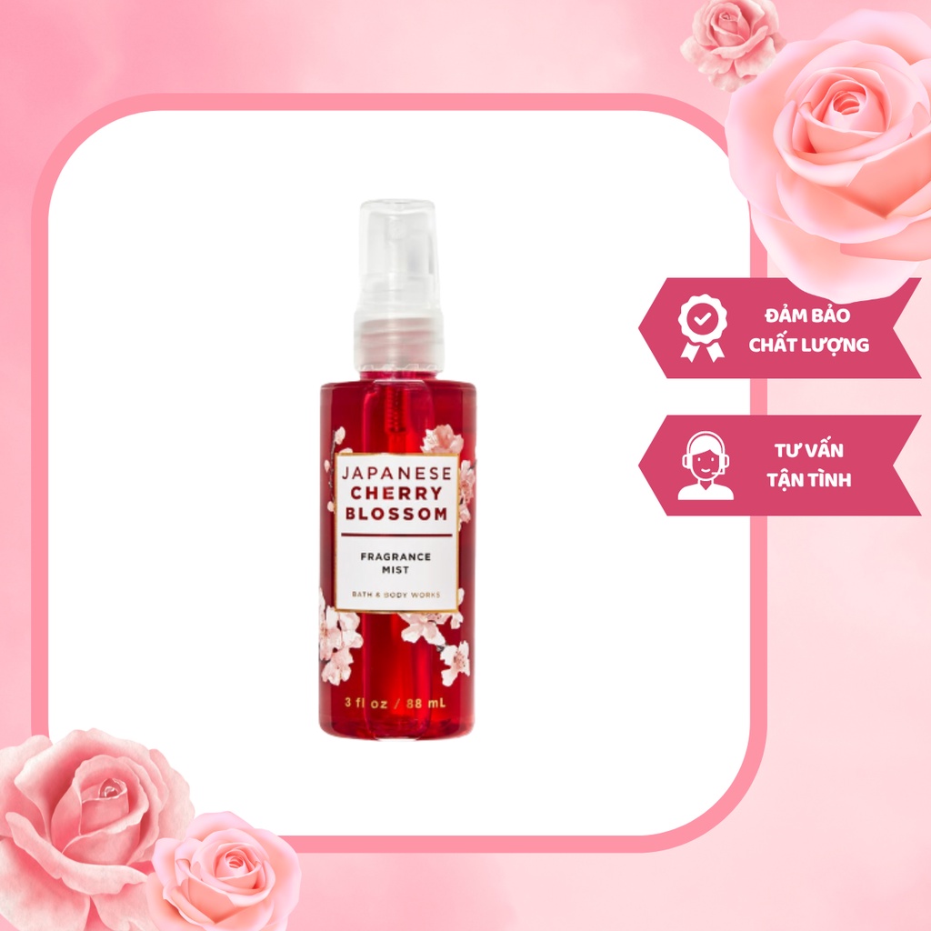 Xịt Thơm Toàn Thân Bath & Body Works Japanese Cherry Blossom Hương Thơm Hoa Anh Đào Thanh Mát Ngọt Ngào 88ml