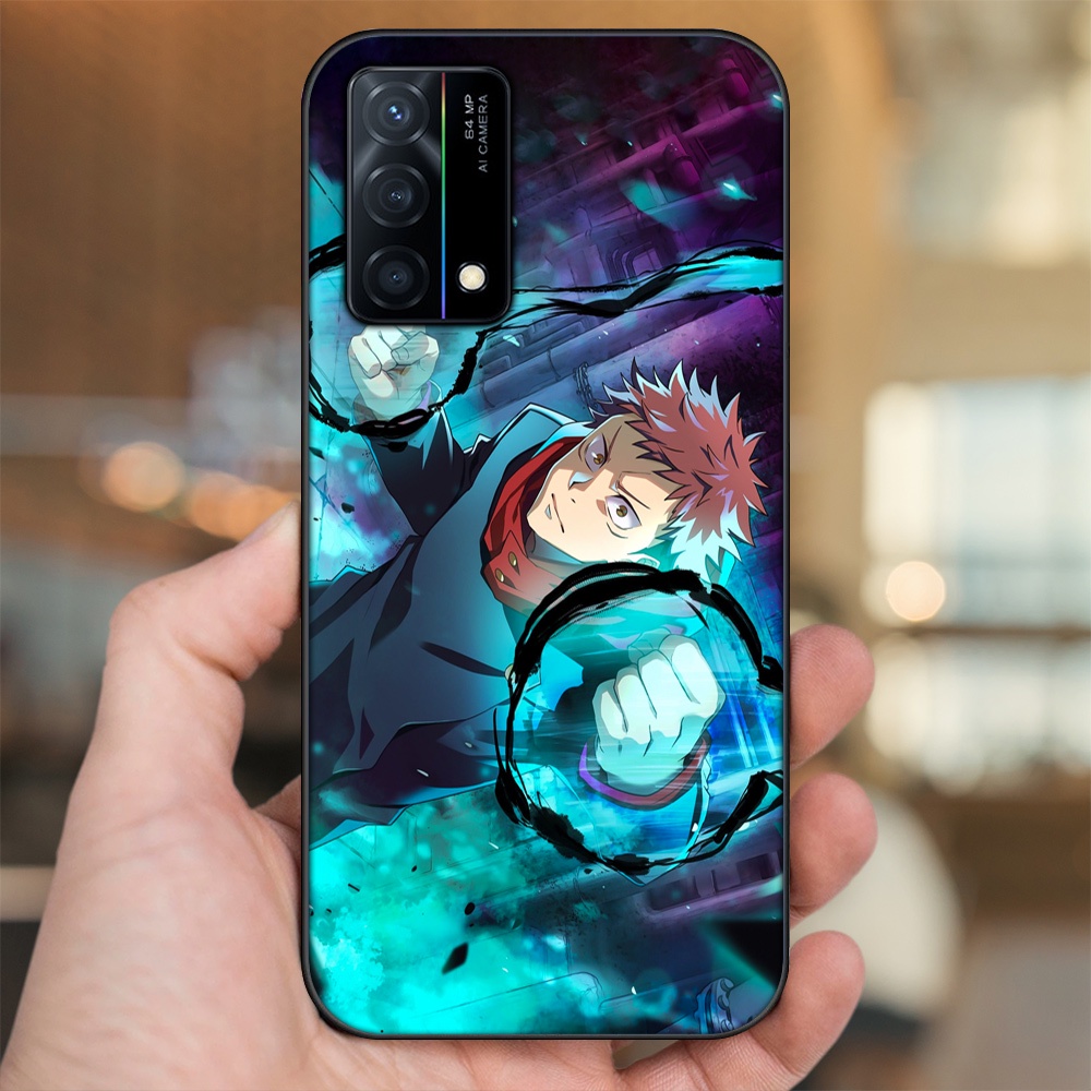 Ốp lưng Oppo K9 viền đen in hình Yuji Jujutsu Kaisen