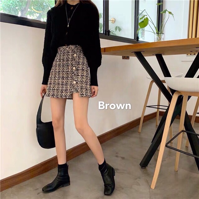 [Order 7-10 ngày] Chân váy dạ tweed đính cườm (Kèm ảnh thật) | BigBuy360 - bigbuy360.vn