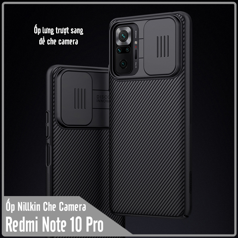 Ốp lưng cho Xiaomi Redmi Note 10 Pro Nillkin CamShield che camera - Hàng nhập khẩu
