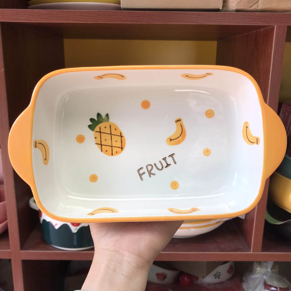 Chén Dĩa Dễ Thương Đĩa Sứ Set Bát Đĩa Decor Bát Ăn Cơm Chén Sứ Trái Dứa Đẹp S07