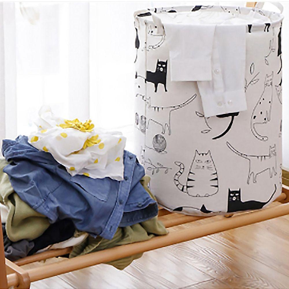 1 Giỏ Đựng Đồ Giặt Hình Tròn Tiết Kiệm Không Gian