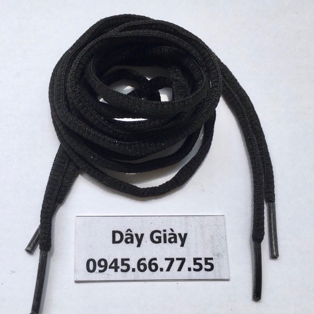 Dây giày màu đen 1m2 ovan