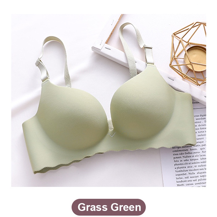 Áo lót AOWEINISI nâng ngực không gọng không đường may màu macaron xinh xắn