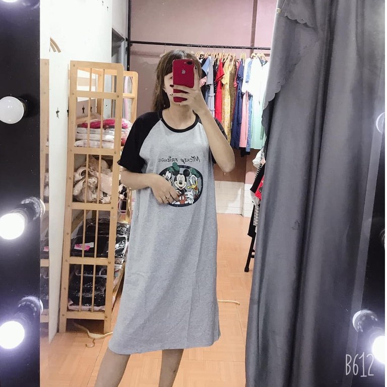 Đầm bầu ngắn tay M27 chất cotton cao cấp thời trang thiết kế freesize từ 45 đến 70kg