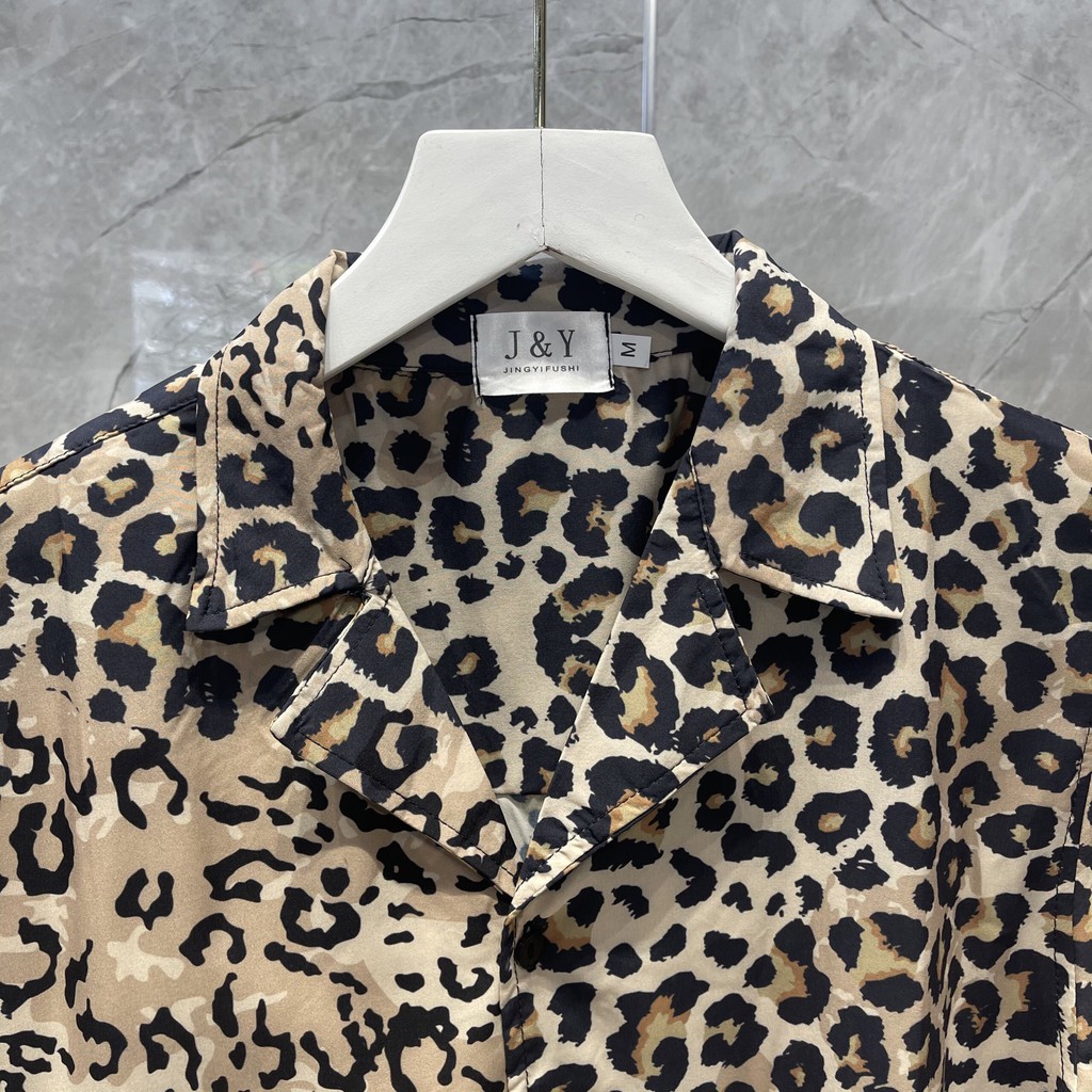 Áo sơ mi hoạ tiết nam DA BÁO DB1 chất lụa chéo cao cấp, thoáng mát, không nhăn | BigBuy360 - bigbuy360.vn