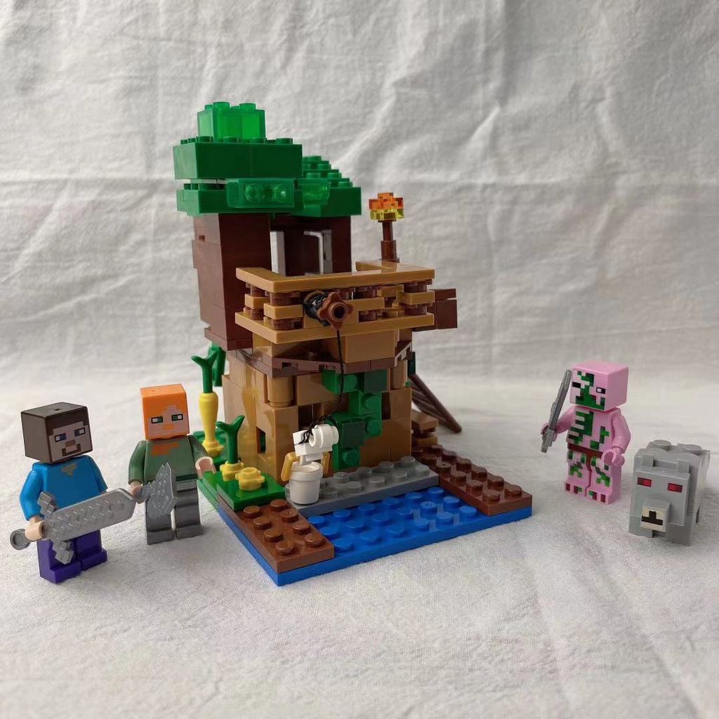 ✨Bộ Đồ Chơi Lắp Ráp Thành Phố Cây Với Cảnh Mini Làm Quà Sinh Nhật Cho Bé