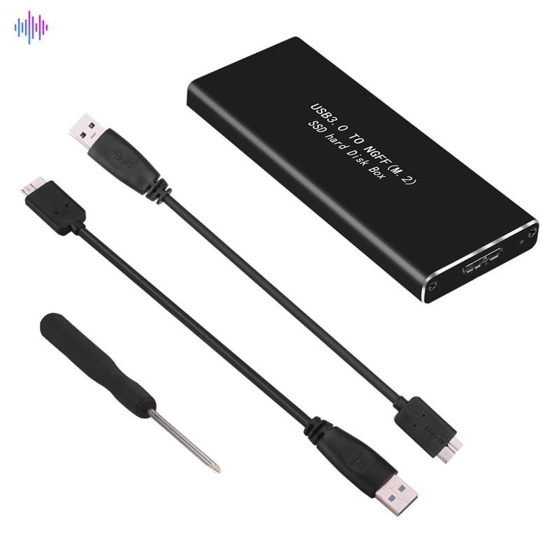 Đầu Đọc Ổ Cứng M.2 NGFF SSD SATA Sang USB3.0 6Gbp/S UASP Kèm Hộp Nhôm Cho Windows Mac