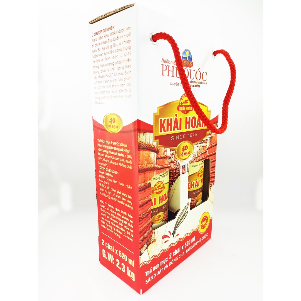 Nước mắm Phú Quốc KHẢI HOÀN 40 độ đạm