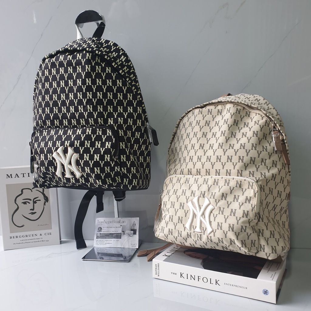 Balo nữ Balo MLB. NY Monogram Backpack size lớn đủ màu