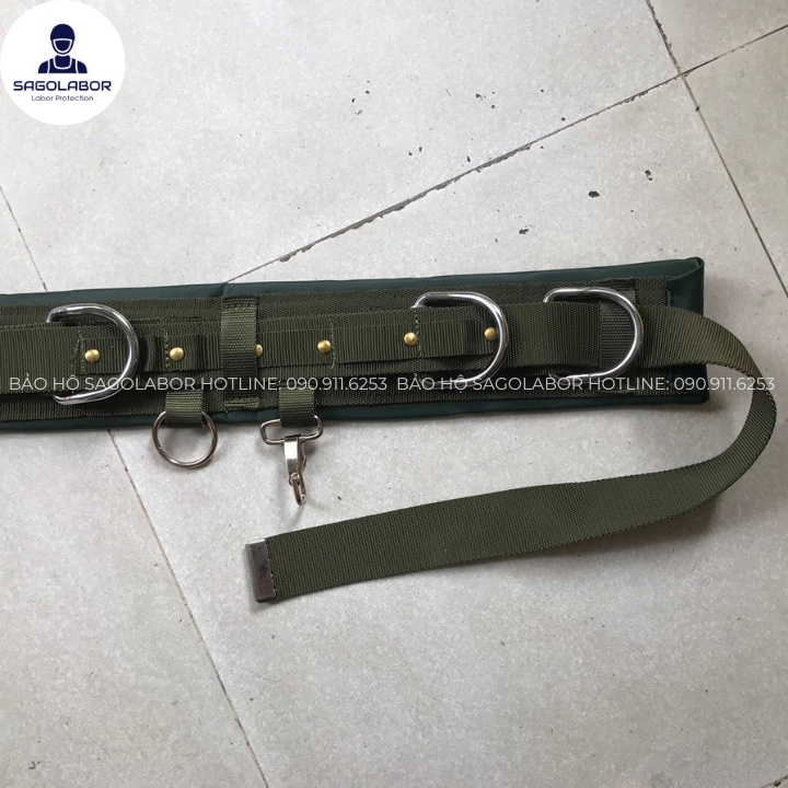 H117 HARU Nhật Bản - Dây đai an toàn điện lực EVN bảo hộ lao động - Gồm đai bụng, bảng dẹt 2 móc xoay