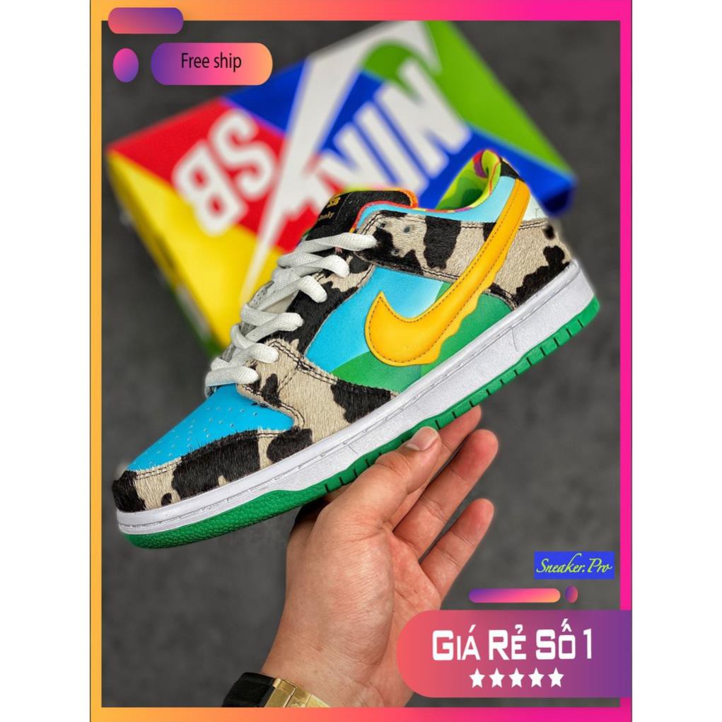 Giày thể thao Air Jordan SB Dunk Low Ben & Jerry's Chunky Dunky bò sữa siêu đẹp cho nam nữ