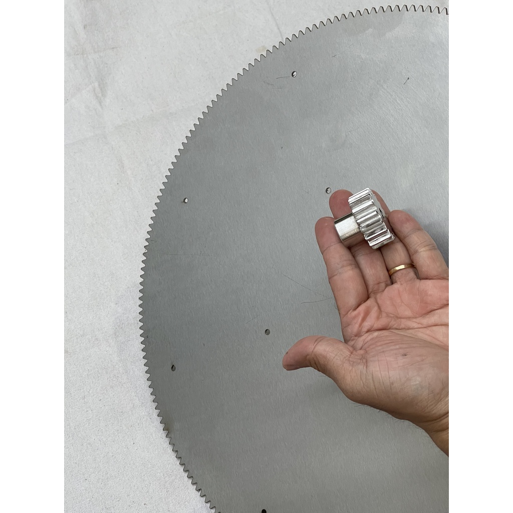 Bộ Bánh răng inox chế Drum lọc nước hồ cá KOI