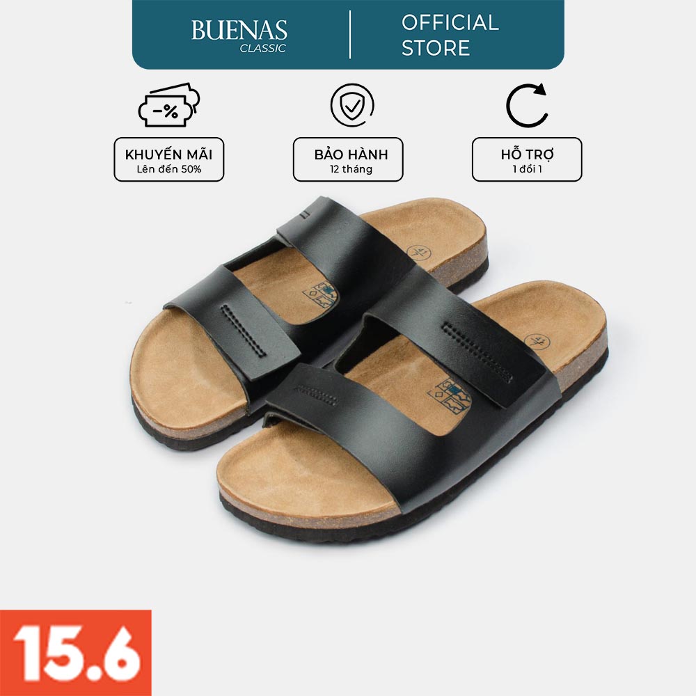 Dép đế trấu nam nữ unisex birken quai ngang Buenas - BU04