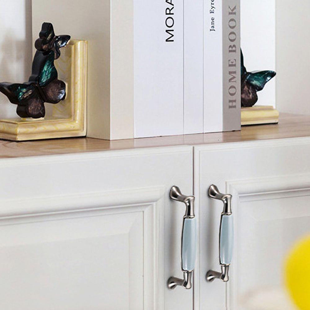 YNATURAL Tay Nắm Cửa Tủ Bằng Gốm Sứ Màu Xanh Dương Phong Cách Cổ Điển