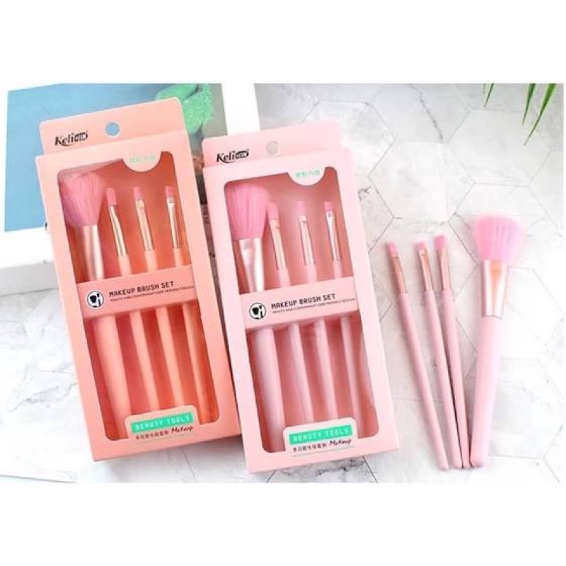 Bộ cọ make up 4 cây màu pastel keli