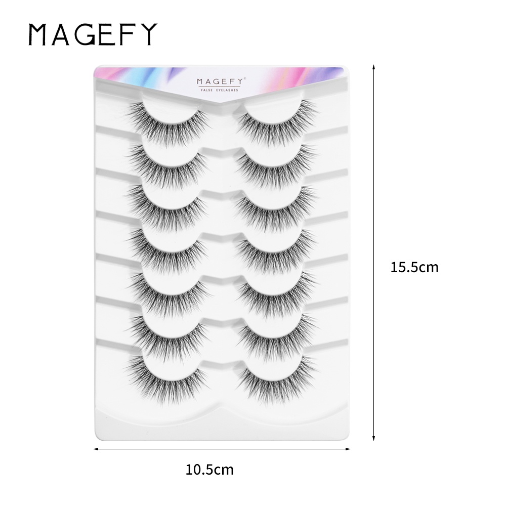 7 cặp mi giả MAGEFY thân trong suốt trang điểm tự nhiên