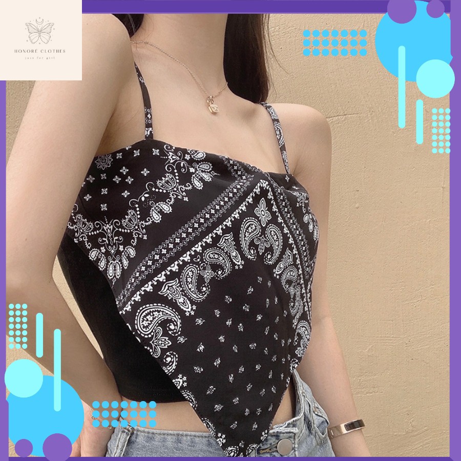 [FREESHIP-HÀNG CAO CẤP] Áo Croptop Kiểu Áo Yếm Lụa Thắt Nơ Áo Croptop Hai Dây Bandada Hottrend TikTok