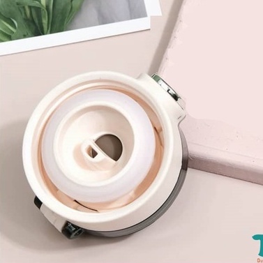 Bình giữ nhiệt Inox Trắng nắp cài Bình nước cute Hình thú Chim cánh cụt Trà sữa Baby Shark dễ thương 400ml