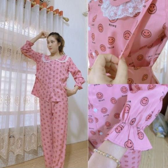 Bộ bầu,bộ đồ sau sinh dài tay mặc nhà có khoá mở cho con bú (ảnh thật)