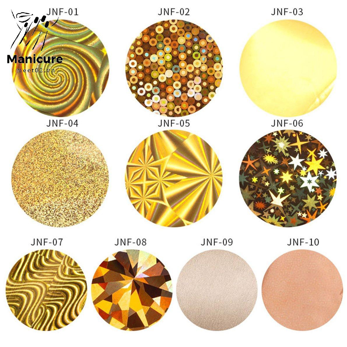 Gold Series Nail Stickers Snow Snowflake Star Sticker Beauty Nail Stickers