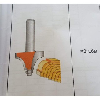 MŨI PHAY LÕM R8MM