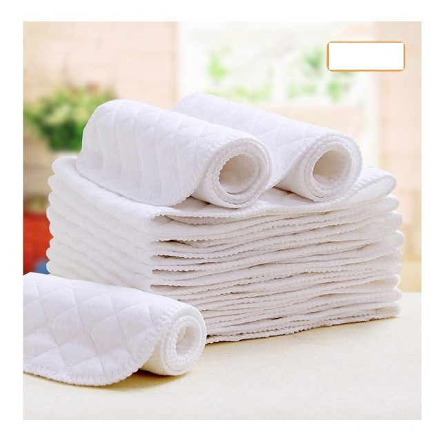 Tã 3 lớp sử dụng nhiều lần bằng vải cotton kích thước 45*16cm cho bé sơ sinh