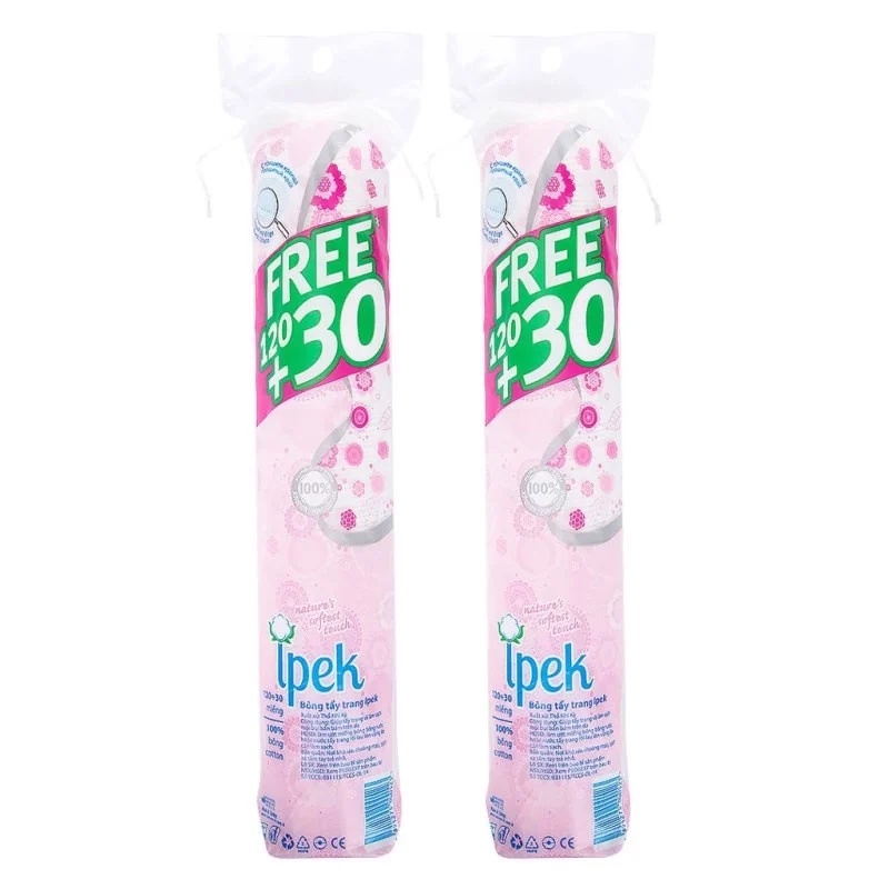 Bông tẩy Trang 100% Cotton Thổ Nhĩ Kỳ Ipek Klasik Cotton Pads - 150 Miếng