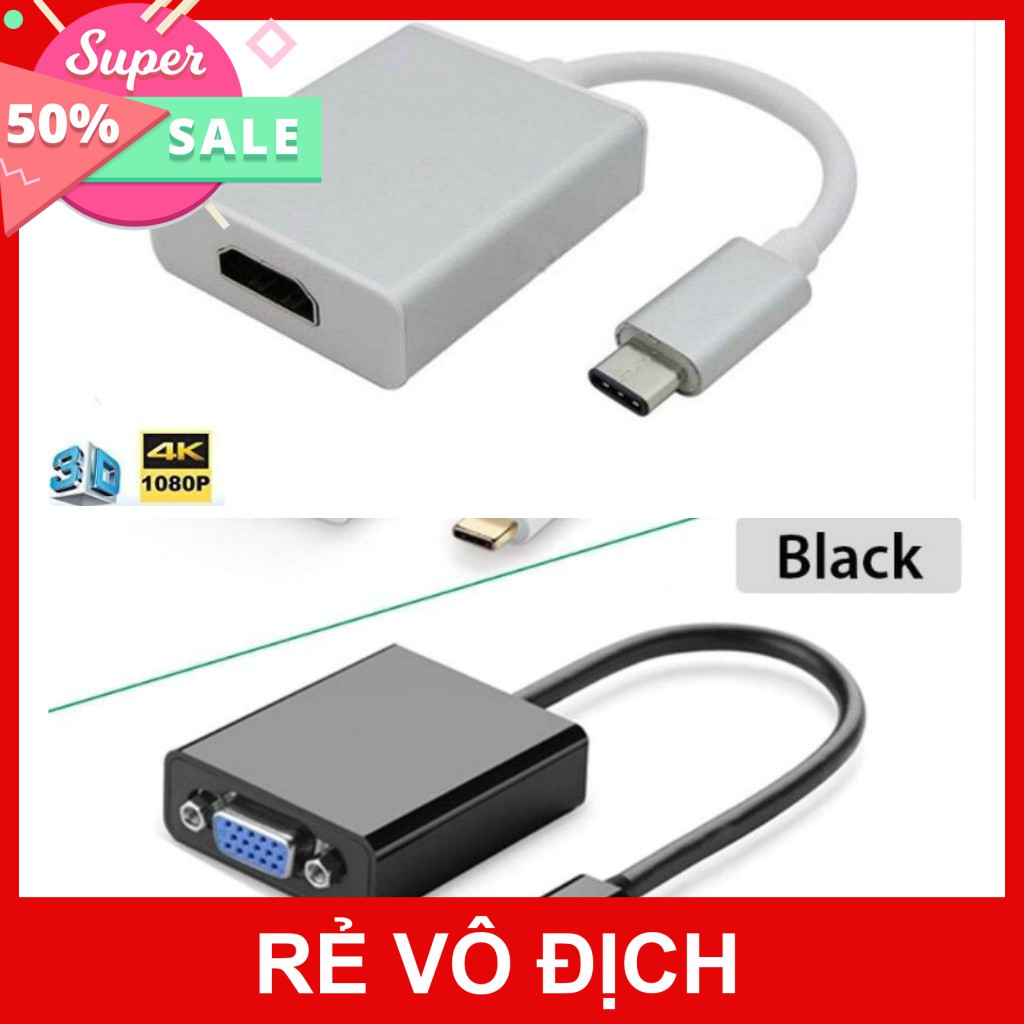 [FREESHIP] CÁP CHUYỂN TYPE-C RA HDMI , VGA [HCM]