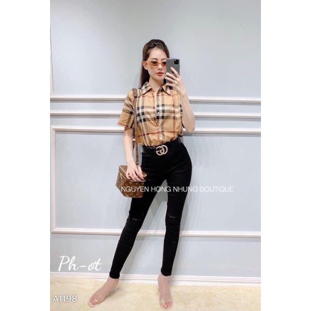 Áo sơ mi Kẻ cộc tay BBR thời trang - SCXA13