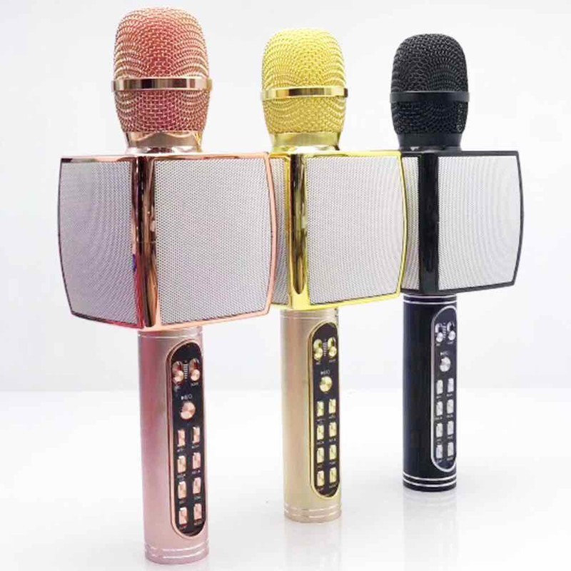 Micro Bluetooth Hát Karaoke Tích Hợp Loa Bass Hay YS91, Cực Bắt Giọng, Âm Thanh Trong Lớn, Gắn Usb, Thẻ Nhớ