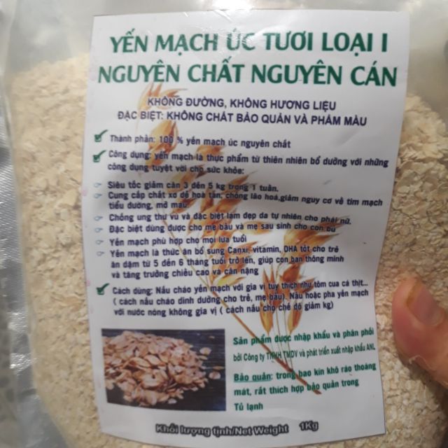 Yến mạch tươi úc giảm cân.