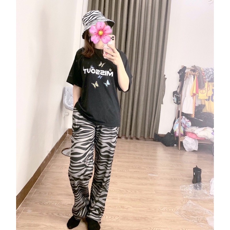 Quần Jogger Loang Màu  Bo Ống Dây Rút Loang Màu Vằn Ngựa Dáng Ulzzang So hot