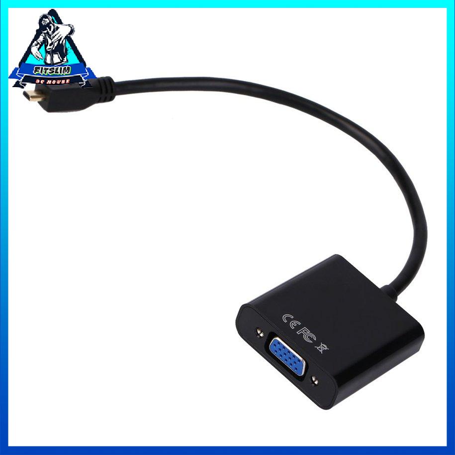 Bộ chuyển đổi cáp video nữ 1080P Micro HDMI tương thích sang VGA Female [8/3]