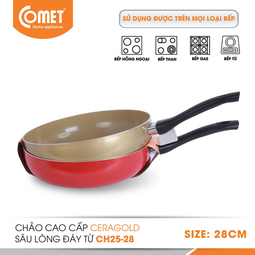 Chảo từ sâu lòng chống dính cao cấp Comet CH25-28