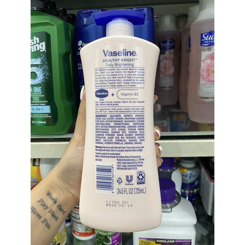 Sữa dưỡng thể Vaseline Mỹ 725ml