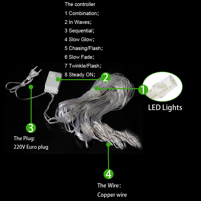 Dây Đèn Led Trang Trí 8 Chế Độ