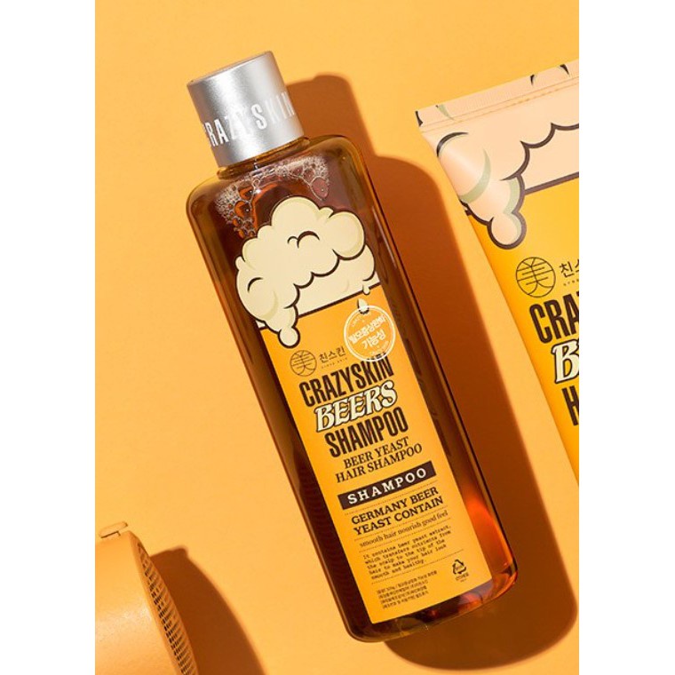 Dầu gội chống rụng tóc men bia Crazy Skin 300g