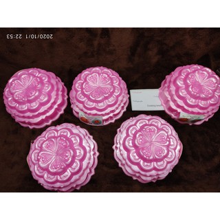 5 KHUÔN XÔI TRÒN , RAU CÂU , HOA MAI  9,5 cm x 5 cm